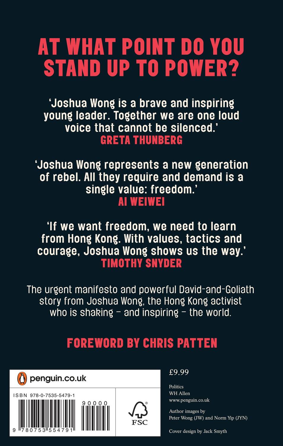 Rückseite: 9780753554791 | Unfree Speech | Joshua Wong (u. a.) | Taschenbuch | Englisch | 2020