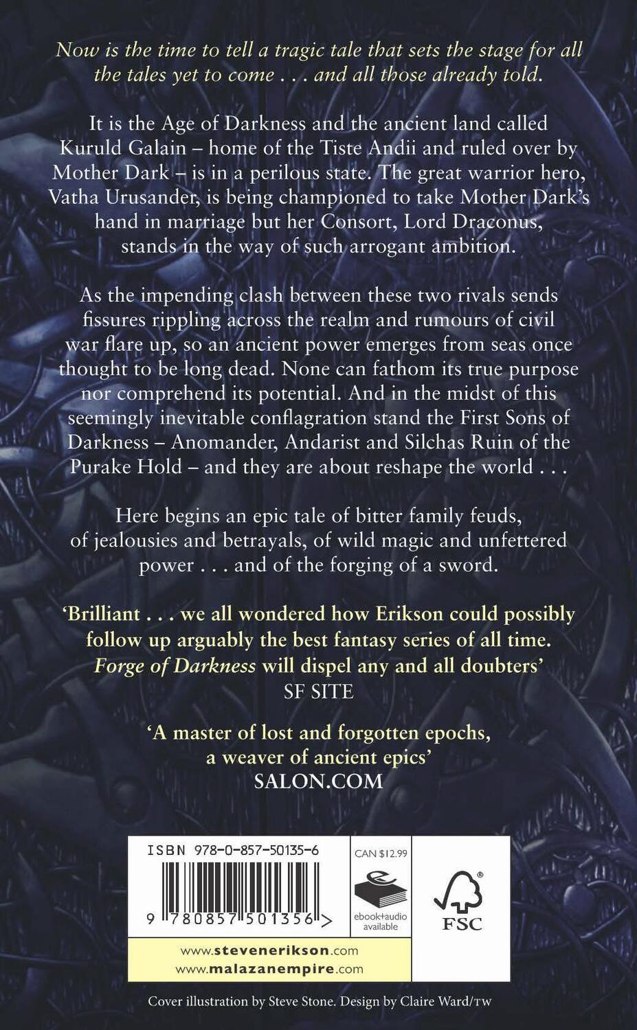 Rückseite: 9780553820126 | Forge of Darkness | Epic Fantasy: Kharkanas Trilogy 1 | Steven Erikson