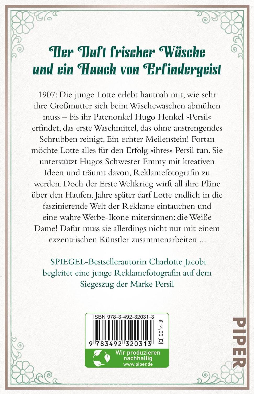 Rückseite: 9783492320313 | Blütenweiße Träume | Charlotte Jacobi | Taschenbuch | 448 S. | Deutsch