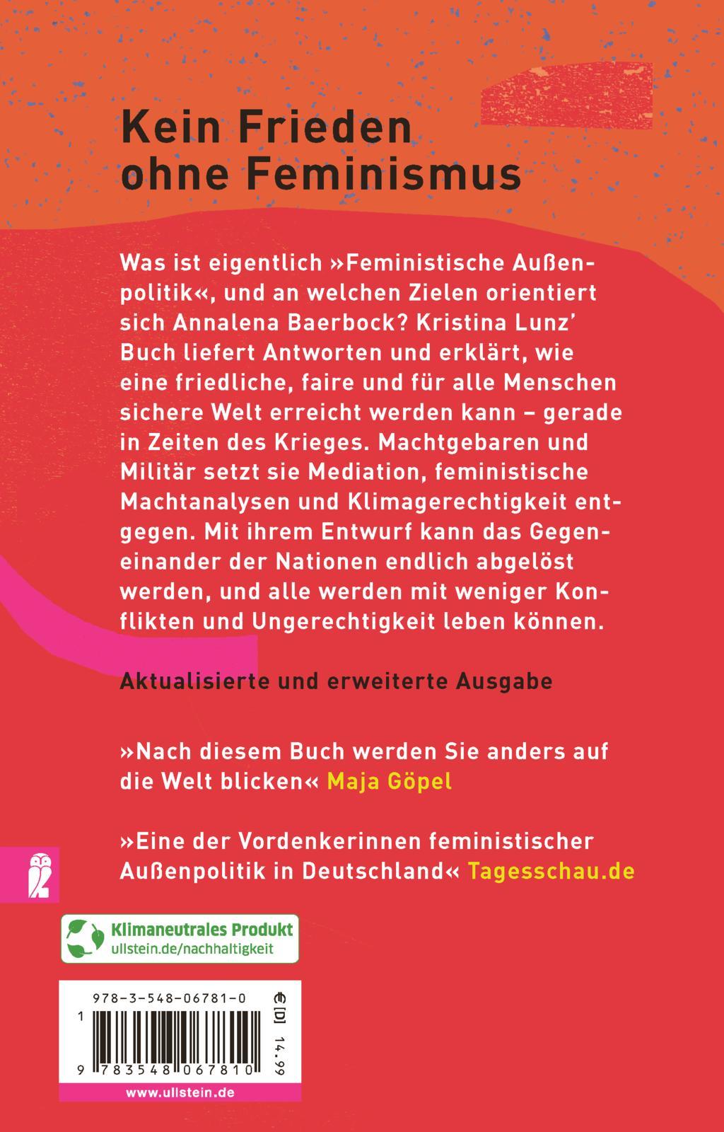 Rückseite: 9783548067810 | Die Zukunft der Außenpolitik ist feministisch | Kristina Lunz | Buch