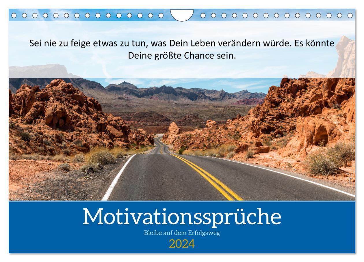 Cover: 9783675916739 | Motivationssprüche Erfolgsweg (Wandkalender 2024 DIN A4 quer),...