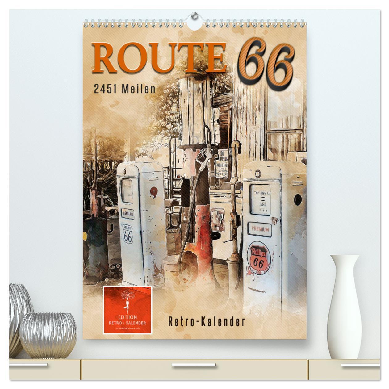 Cover: 9783435917945 | Route 66 - 2451 Meilen (hochwertiger Premium Wandkalender 2025 DIN...