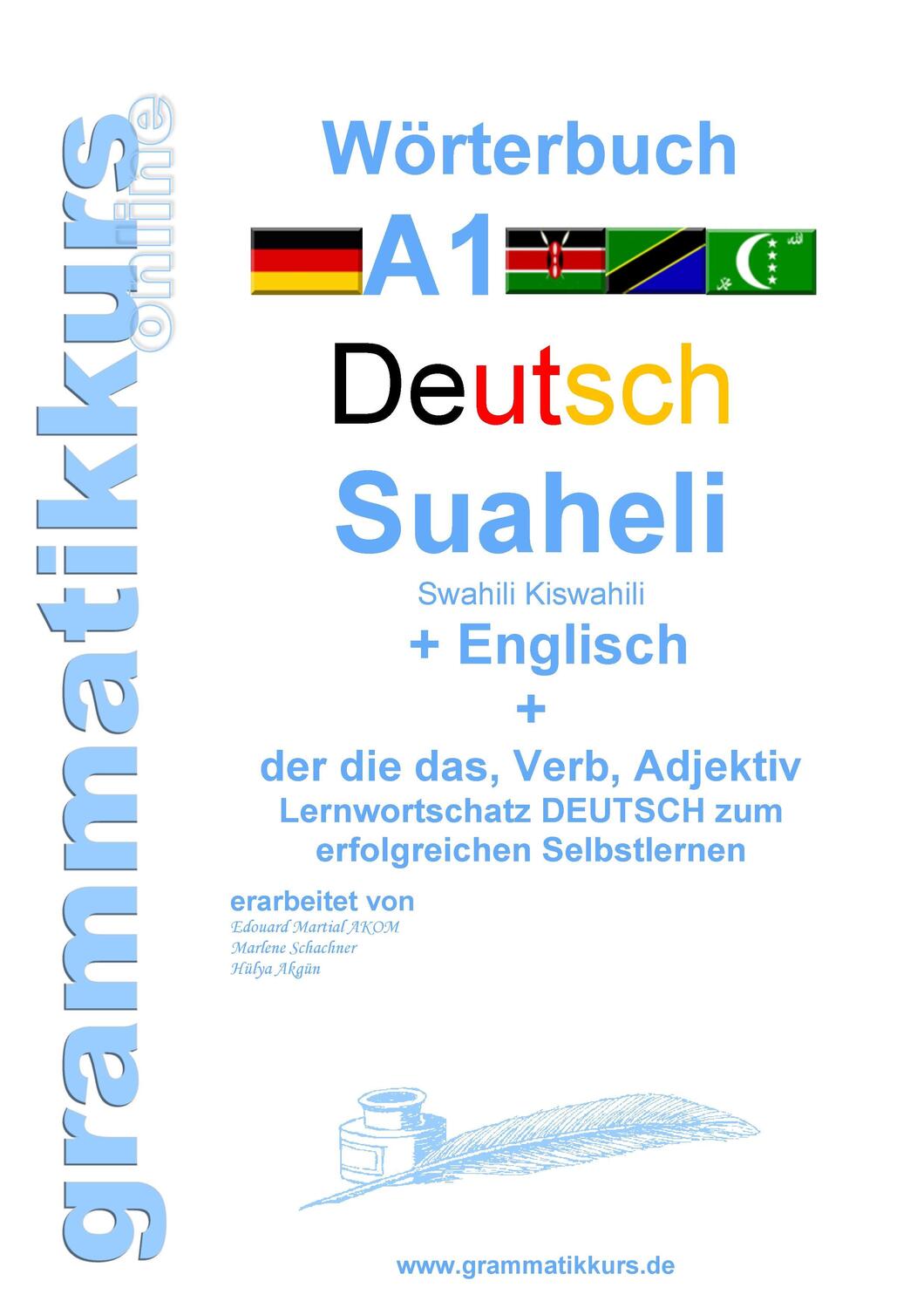 Cover: 9783738650648 | Wörterbuch Deutsch - Suaheli - Englisch | Marlene Schachner | Buch