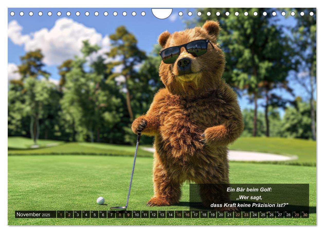 Bild: 9783457155486 | Der tierisch lustige Golfkalender (Wandkalender 2025 DIN A4 quer),...