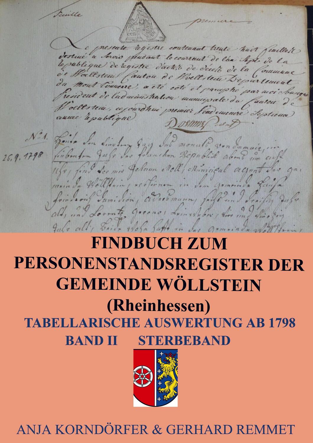 Cover: 9789403694320 | Findbuch zum Personenstandsregister der Gemeinde Wöllstein/...