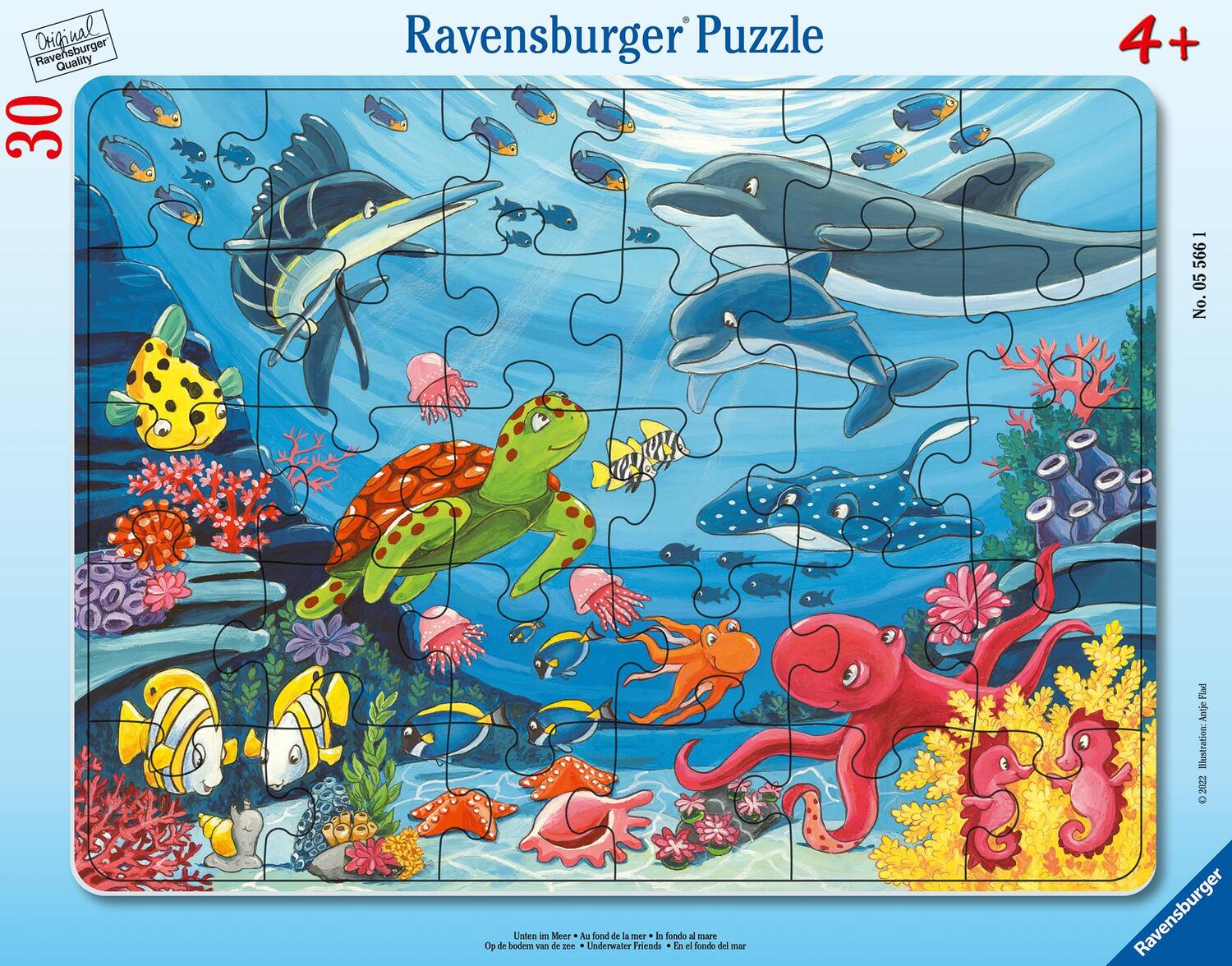 Cover: 4005556055661 | Ravensburger Kinderpuzzle - Unten im Meer - 30-48 Teile...