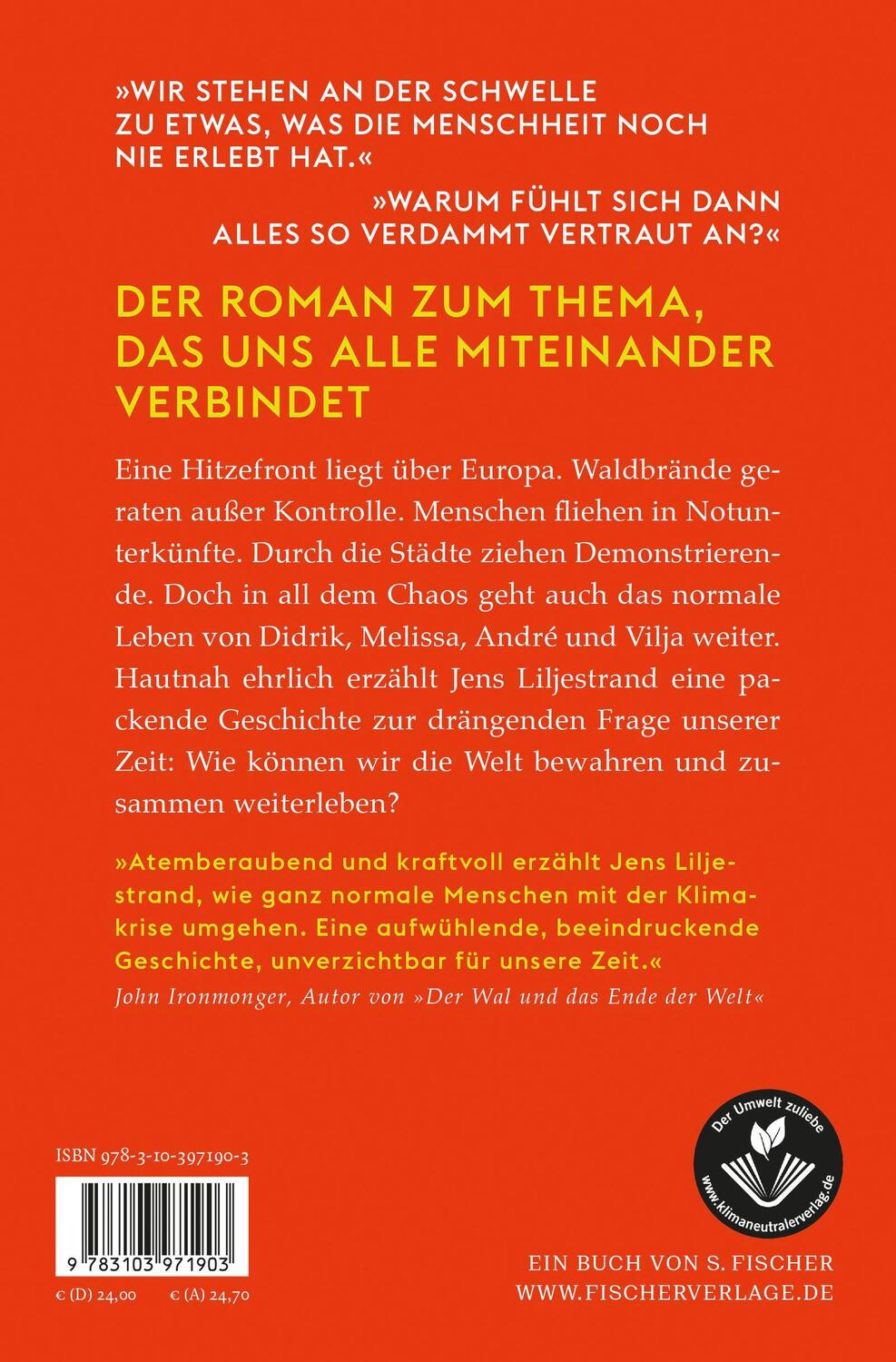 Rückseite: 9783103971903 | Der Anfang von morgen | Roman | Jens Liljestrand | Buch | 544 S.