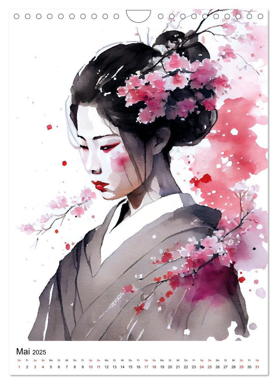 Bild: 9783435885862 | Geisha Aquarelle - Japanische Kulturdamen, Landschaft und Sakura...