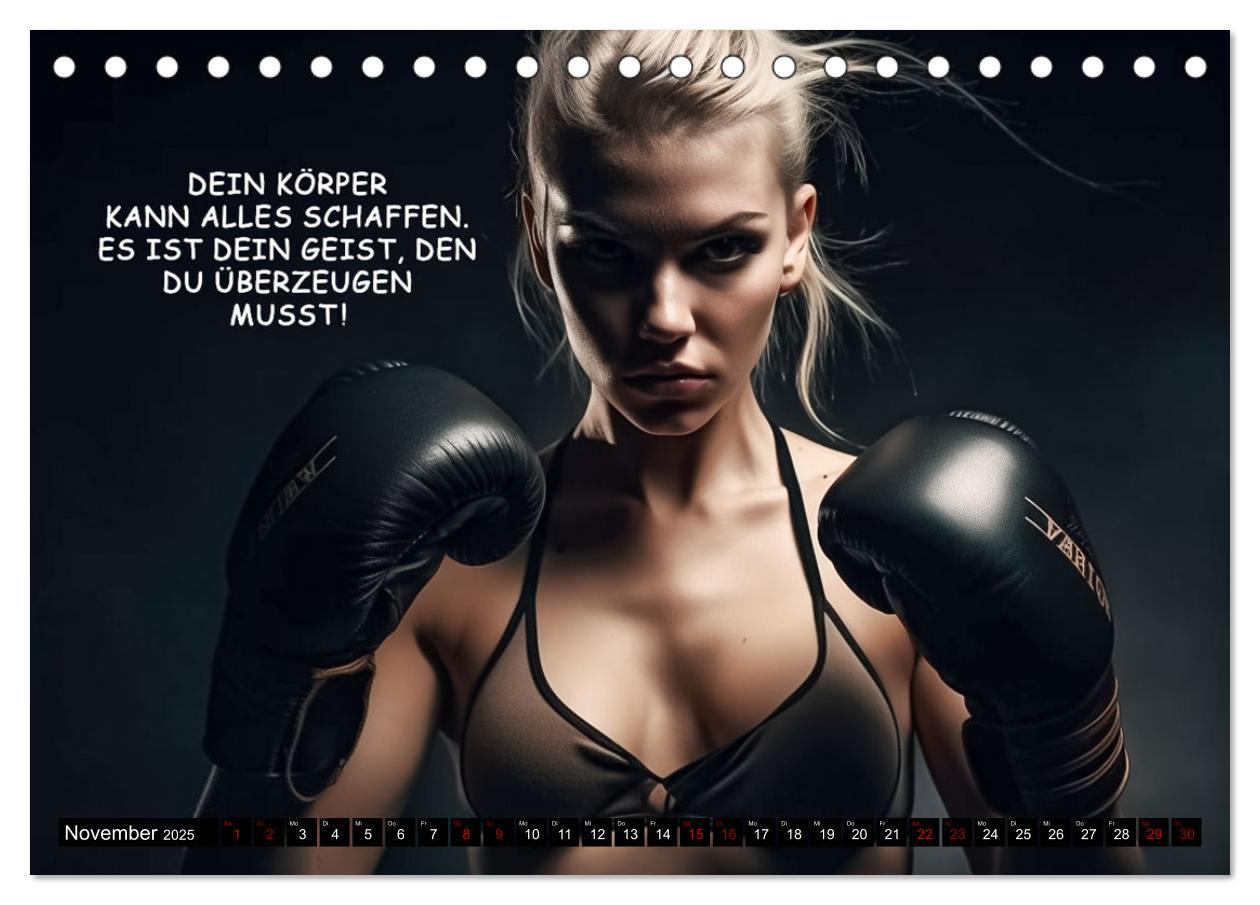 Bild: 9783383909948 | Motivation und Boxen (Tischkalender 2025 DIN A5 quer), CALVENDO...