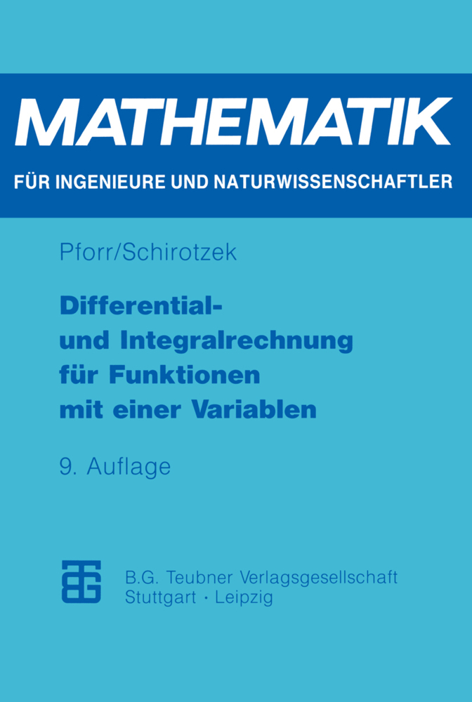 Cover: 9783815420409 | Differential- und Integralrechnung für Funktionen mit einer Variablen