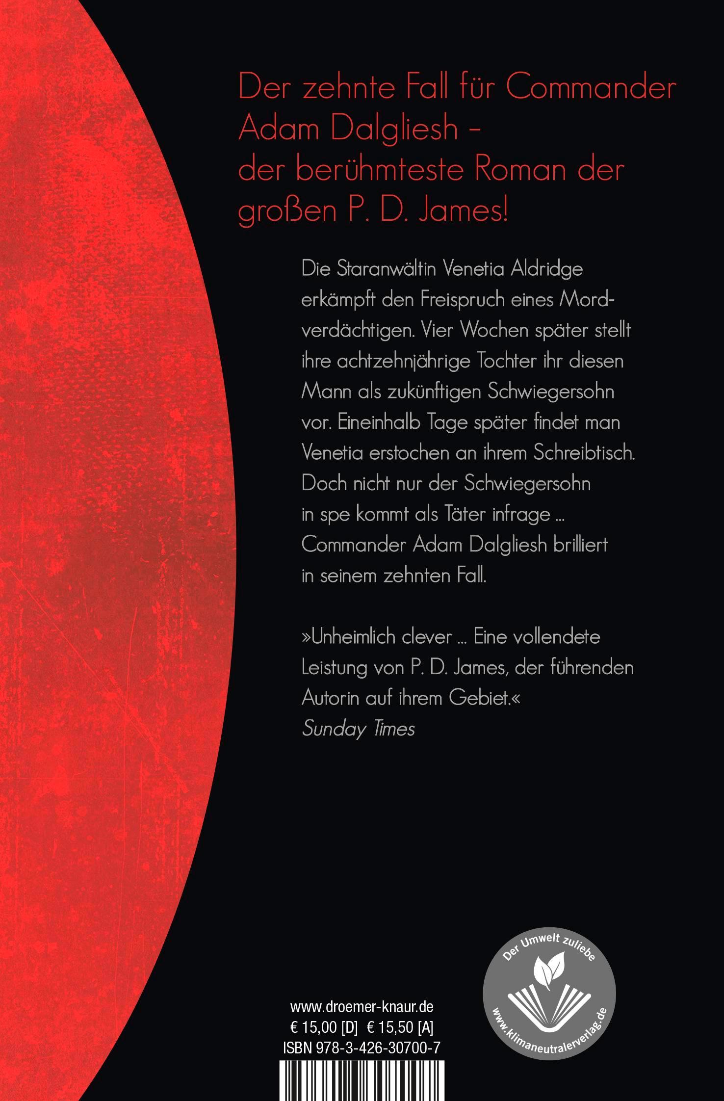 Rückseite: 9783426307007 | Was gut und böse ist | Roman | P. D. James | Taschenbuch | 576 S.