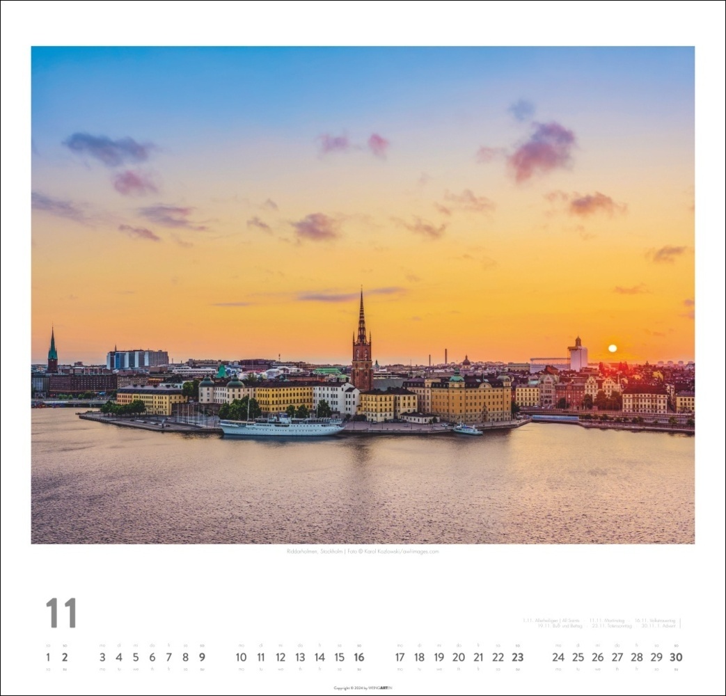 Bild: 9783839900727 | Schweden Kalender 2025 - Licht und Wasser | Kalender | Spiralbindung