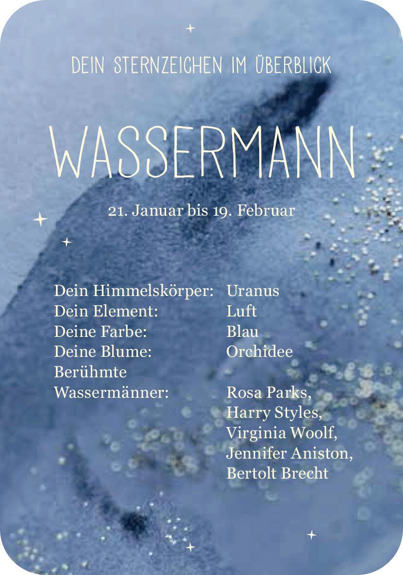 Bild: 9783845849751 | Achtsamkeit für den Wassermann | 50 Astro-Kärtchen | Taschenbuch