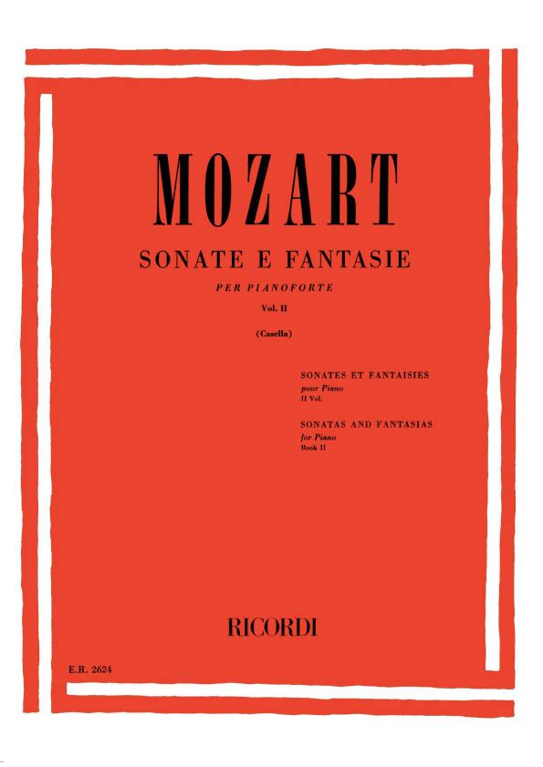 Cover: 9790041826240 | Sonate E Fantasie Volume II | NN. 12 - 19 | Wolfgang Amadeus Mozart