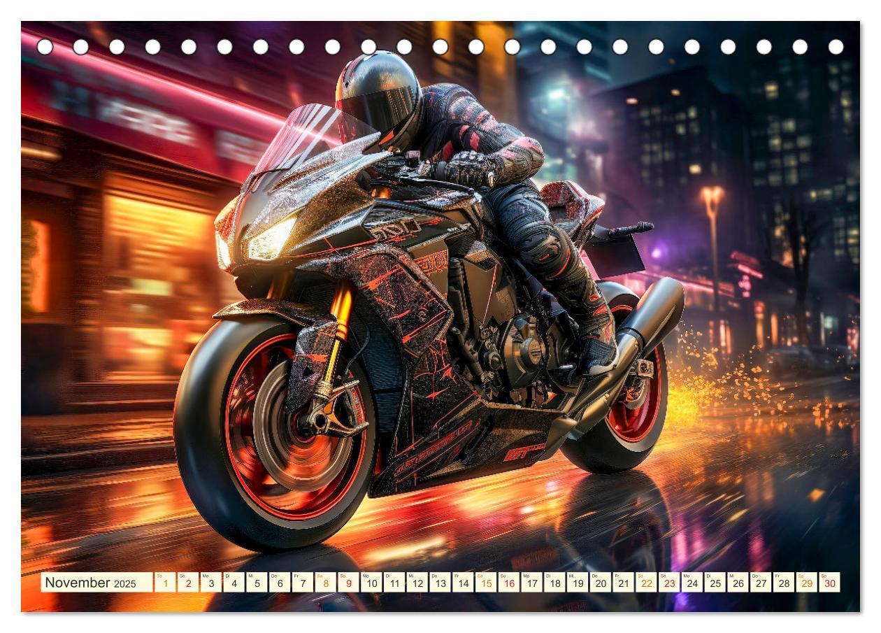 Bild: 9783383892349 | Motorrad Fantasien (Tischkalender 2025 DIN A5 quer), CALVENDO...