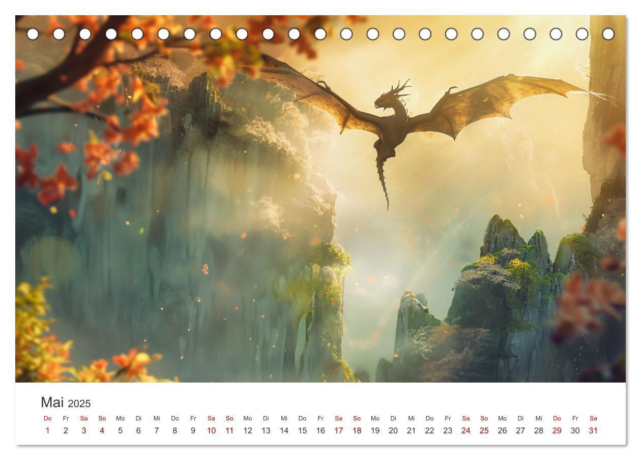 Bild: 9783383790966 | Das Jahr der Drachen (Tischkalender 2025 DIN A5 quer), CALVENDO...