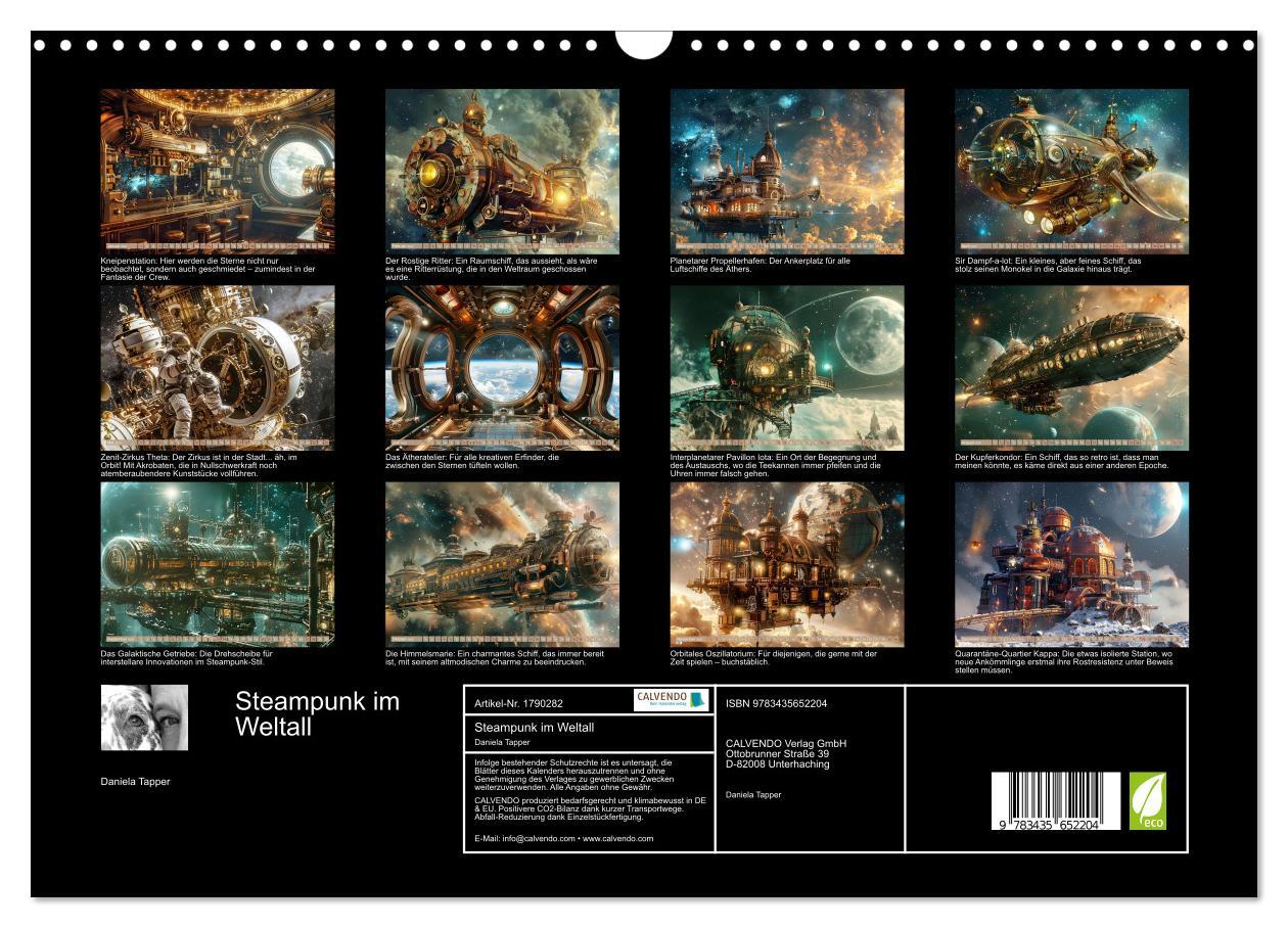 Bild: 9783435652204 | Steampunk im Weltall (Wandkalender 2025 DIN A3 quer), CALVENDO...