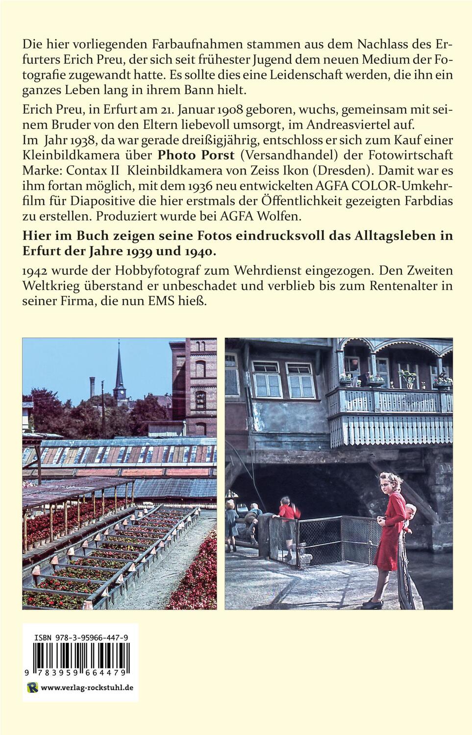 Rückseite: 9783959664479 | Bildband Erfurt 1938 bis 1940 | Buch | Deutsch | 2019