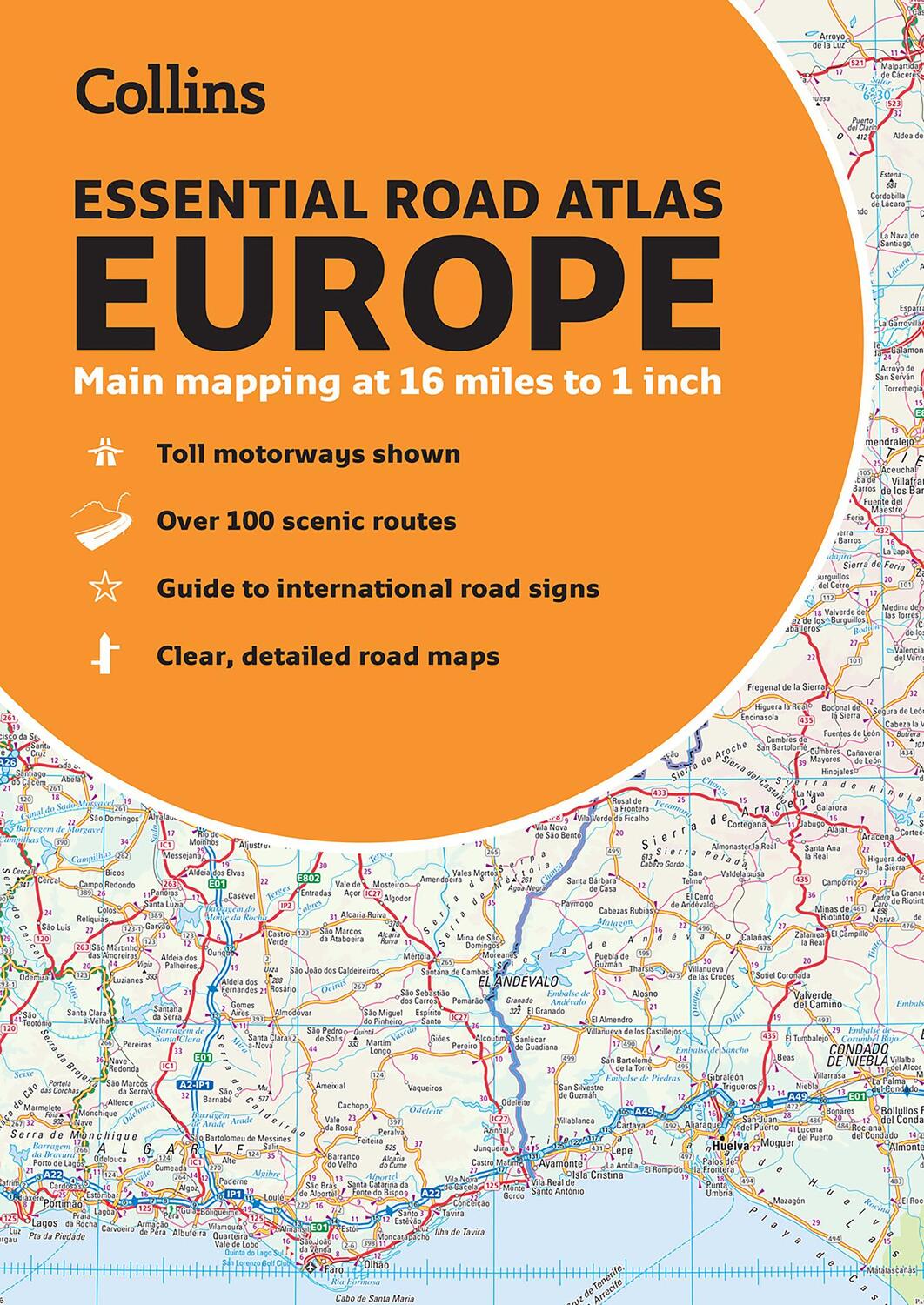 Cover: 9780008403966 | Collins Essential Road Atlas Europe | A4 Paperback | Collins Maps