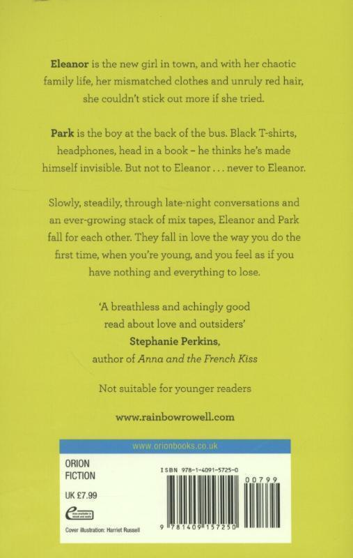 Rückseite: 9781409157250 | Eleanor &amp; Park | Rainbow Rowell | Taschenbuch | 336 S. | Englisch