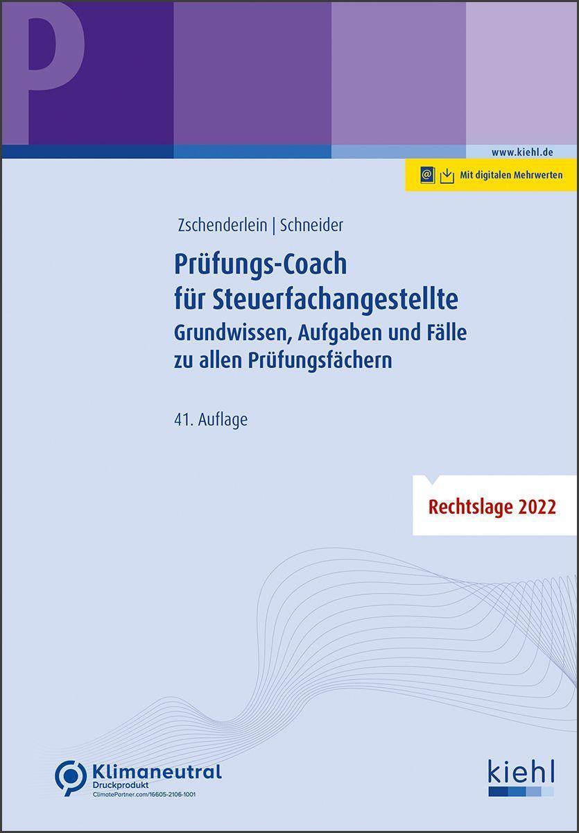 Cover: 9783470108216 | Prüfungs-Coach für Steuerfachangestellte | Zschenderlein (u. a.)