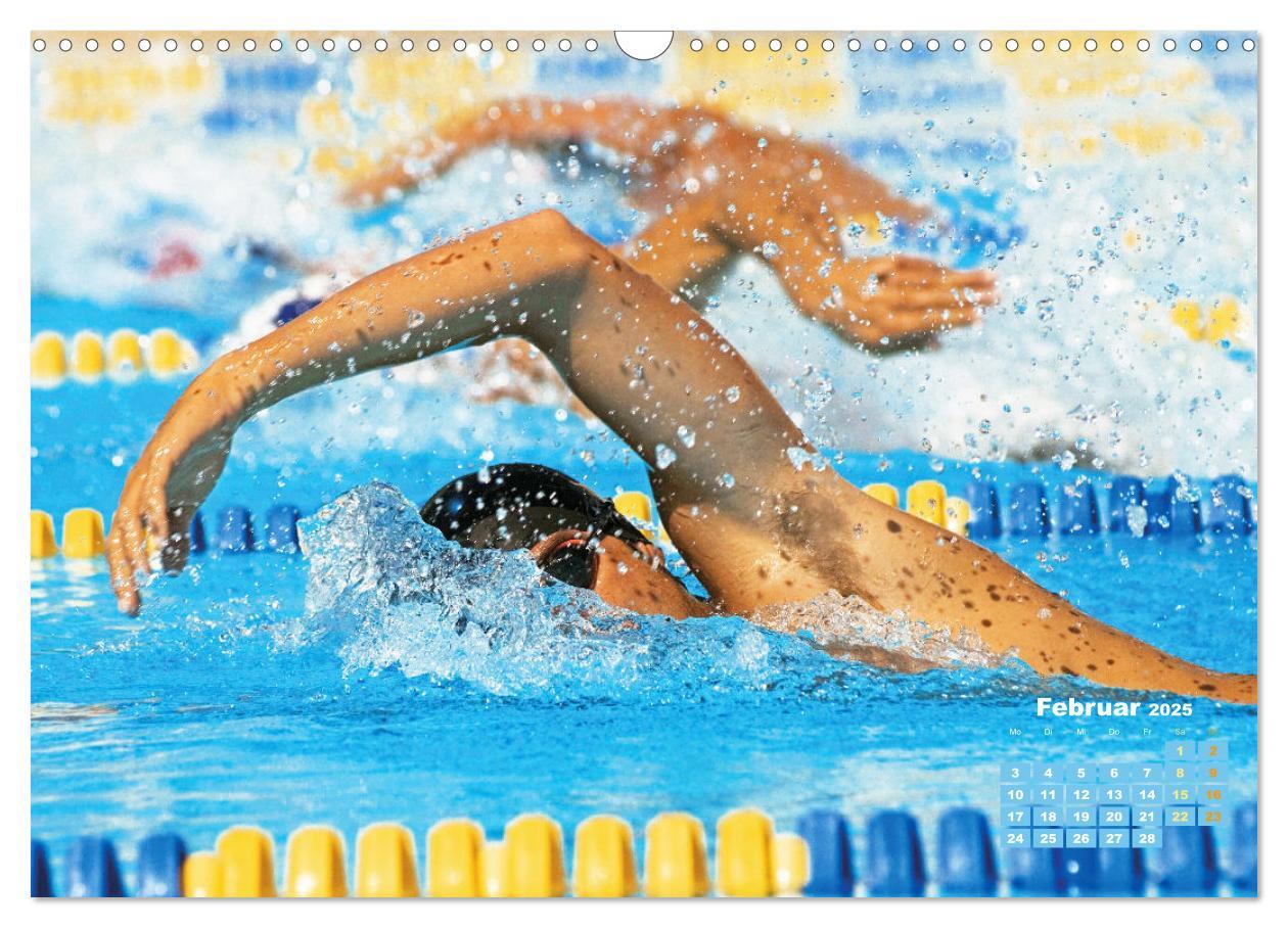 Bild: 9783383884788 | Schwimmen: Sport auf blauen Bahnen (Wandkalender 2025 DIN A3 quer),...