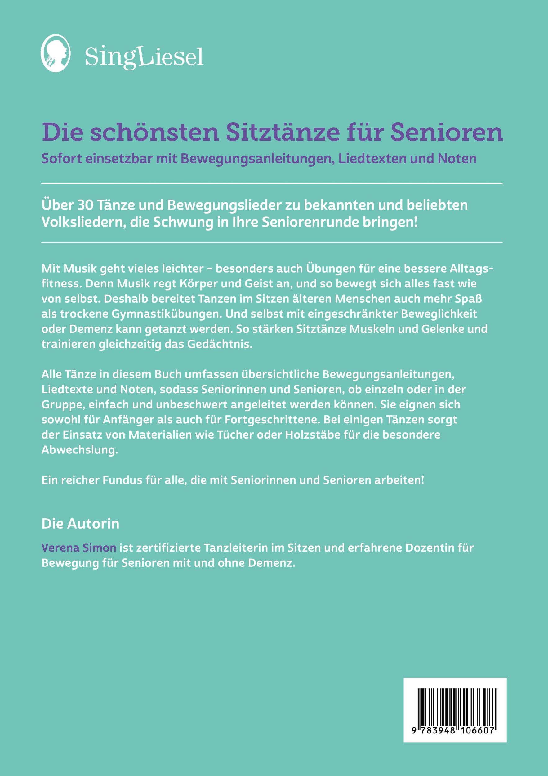 Bild: 9783948106607 | Die schönsten Sitztänze für Senioren | Verena Simon | Taschenbuch