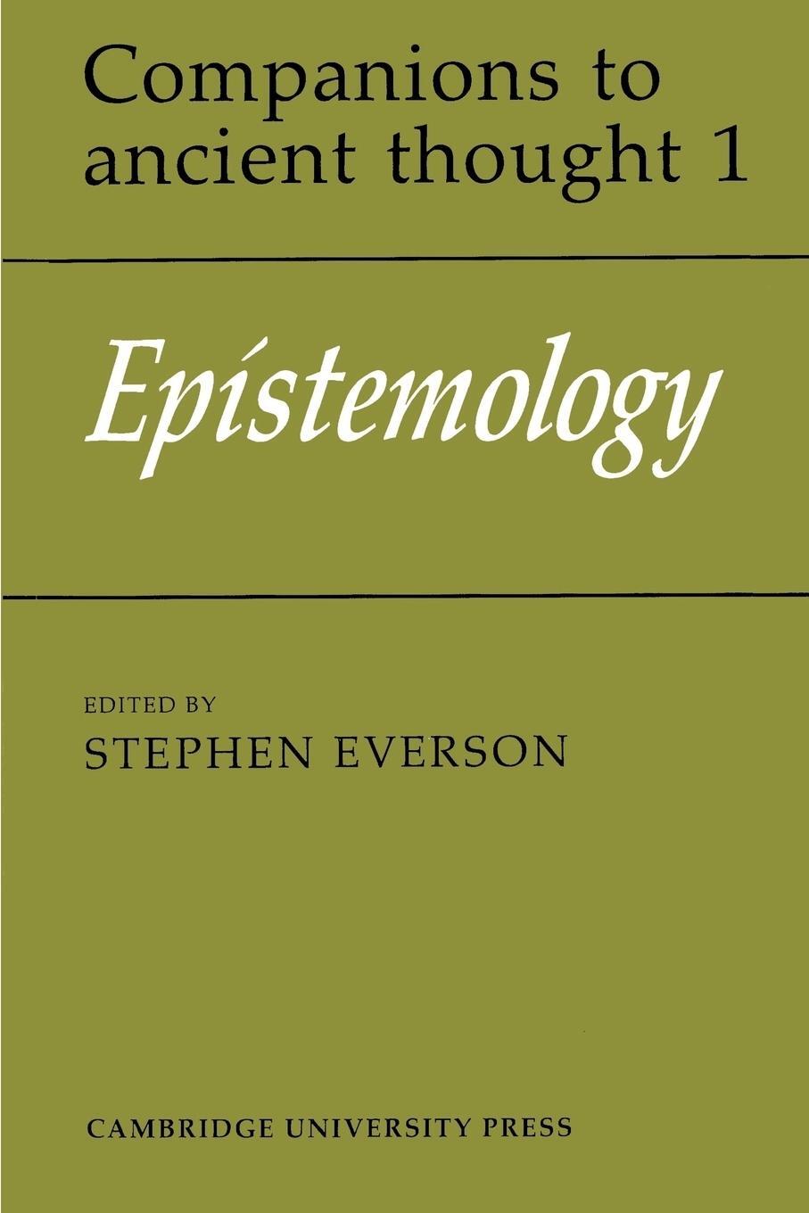 Cover: 9780521349697 | Epistemology | Stephen Everson | Taschenbuch | Paperback | Englisch