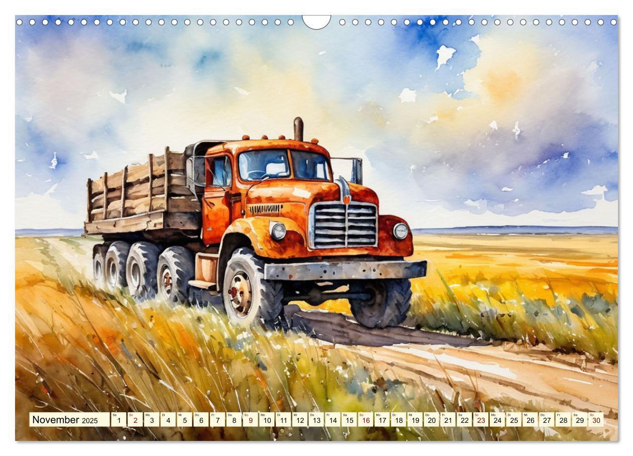 Bild: 9783457151211 | Nostalgische Trucks (Wandkalender 2025 DIN A3 quer), CALVENDO...