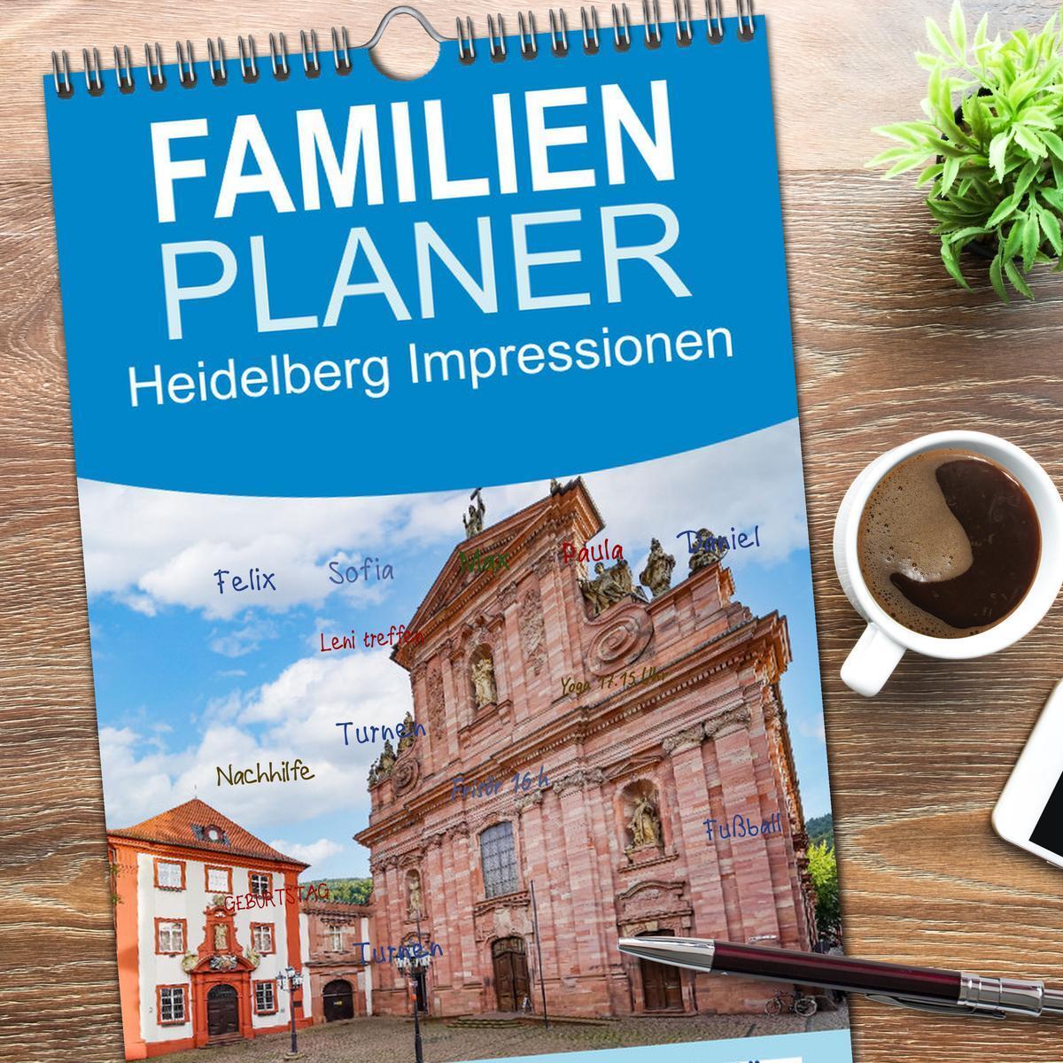 Bild: 9783457191606 | Familienplaner 2025 - Heidelberg Impressionen mit 5 Spalten...