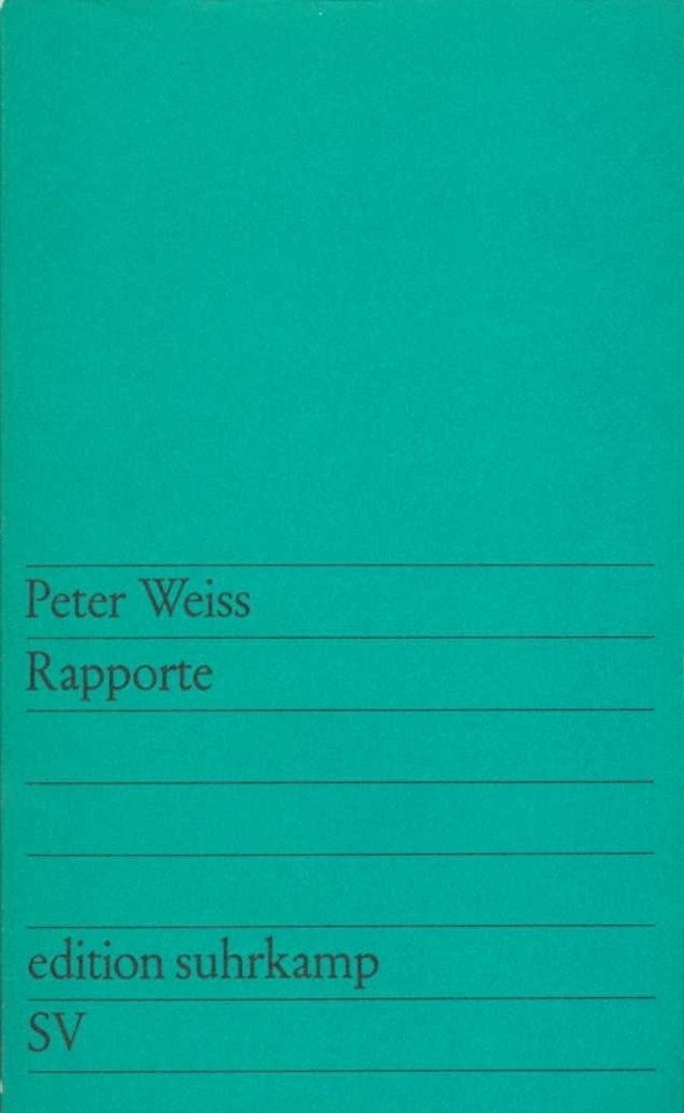 Cover: 9783518102763 | Rapporte. Bd.1 | Peter Weiss | Taschenbuch | 188 S. | Deutsch