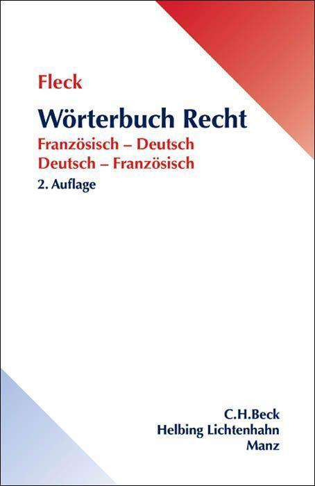Cover: 9783406600661 | Wörterbuch Recht | Französisch-Deutsch/Deutsch-Französisch | Fleck