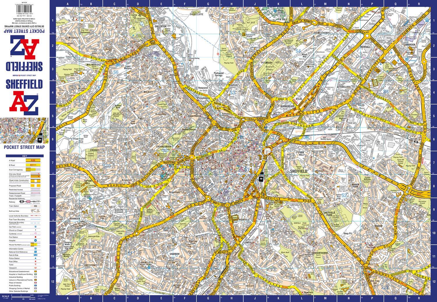 Bild: 9780008388096 | Sheffield A-Z Pocket Street Map | A-Z Maps | (Land-)Karte | Englisch
