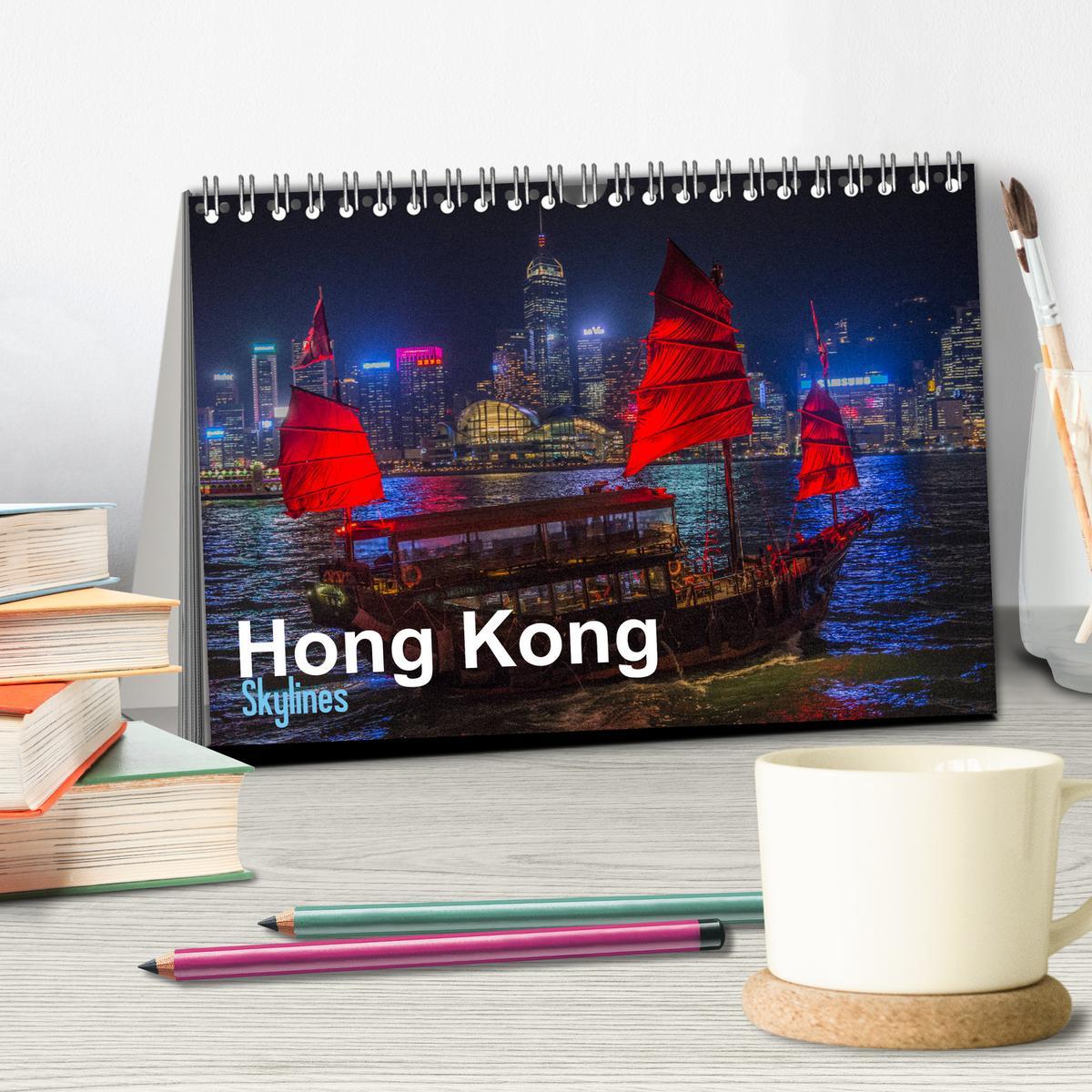 Bild: 9783435385874 | Hong Kong - Skylines (Tischkalender 2025 DIN A5 quer), CALVENDO...