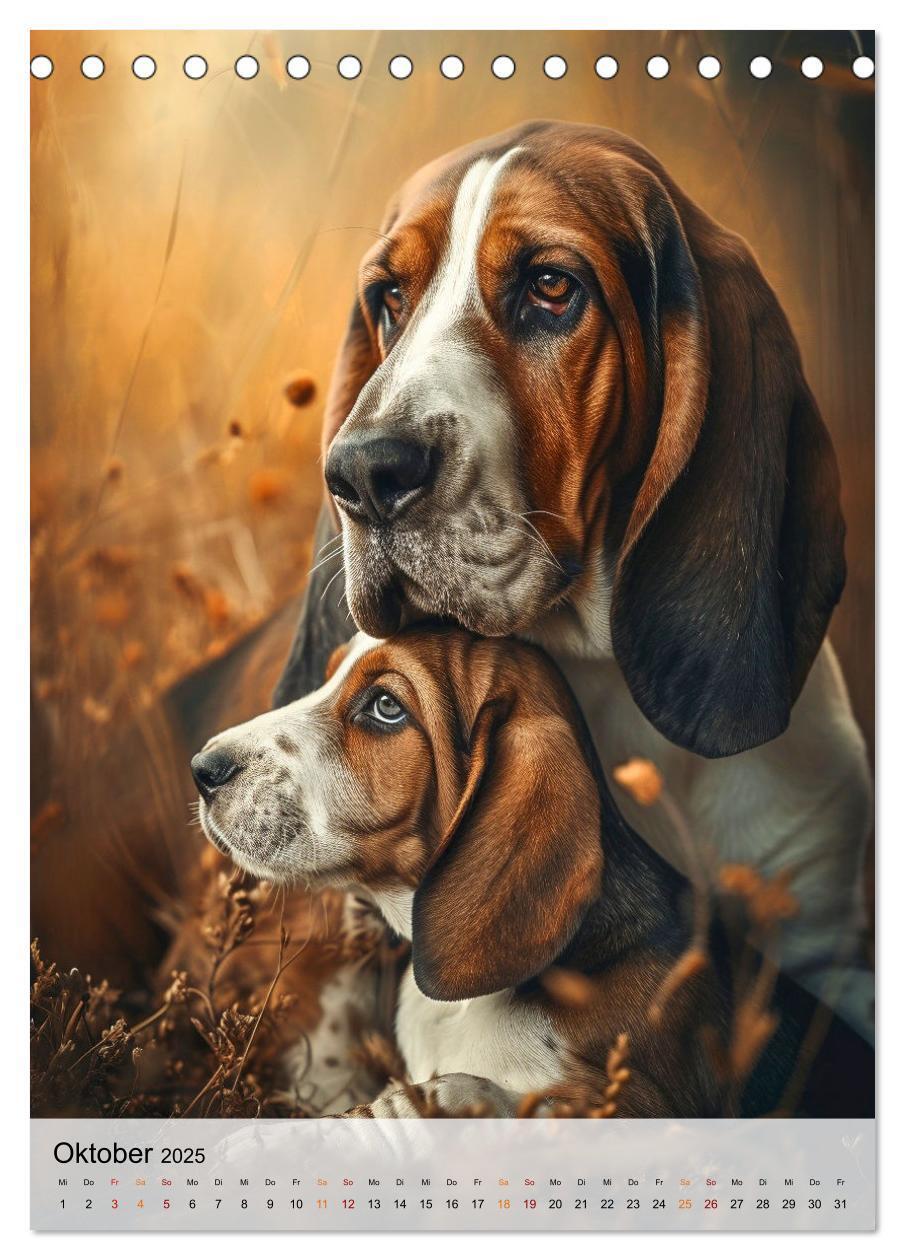 Bild: 9783383779923 | Basset Hound - freundlich und anhänglich (Tischkalender 2025 DIN A5...