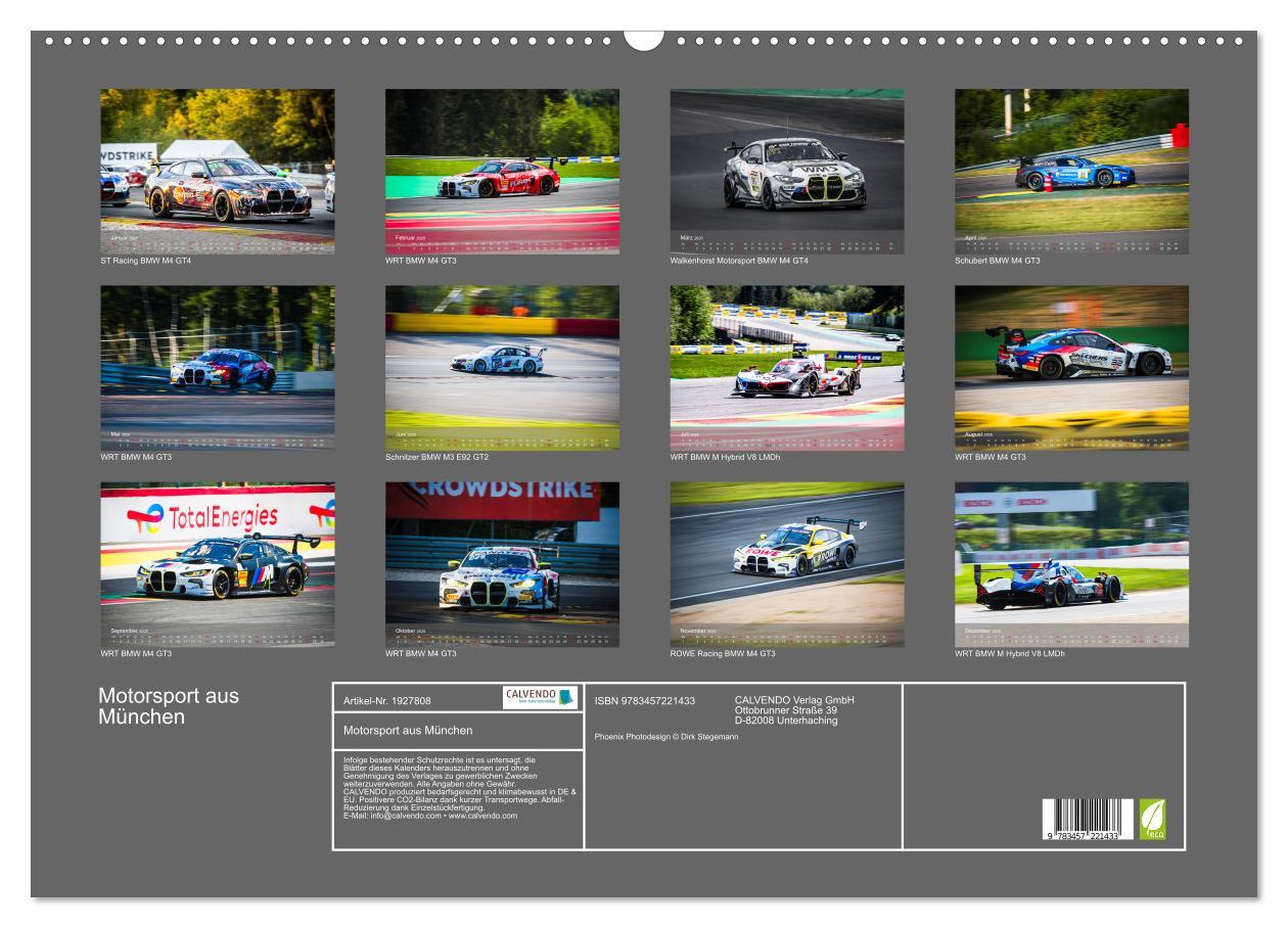 Bild: 9783457221433 | Motorsport aus München (Wandkalender 2025 DIN A2 quer), CALVENDO...