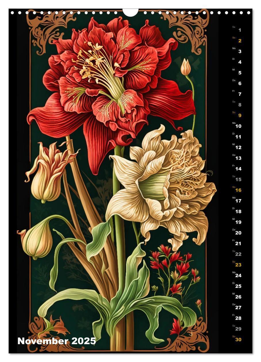 Bild: 9783435873418 | Jugendstil Blumen (Wandkalender 2025 DIN A3 hoch), CALVENDO...