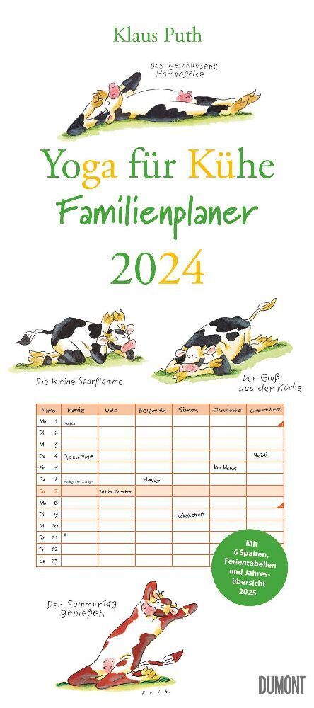 Cover: 4250809652023 | Familienkal. 2024 Yoga für Kühe | DUMONT Kalender | Kalender | 30 S.