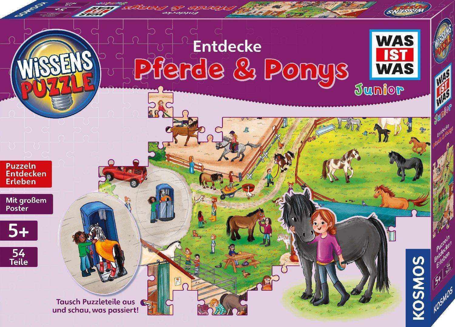 Cover: 4002051683672 | Wissenspuzzle WAS IST WAS Junior - Entdecke den Ponyhof | Spiel | 2023