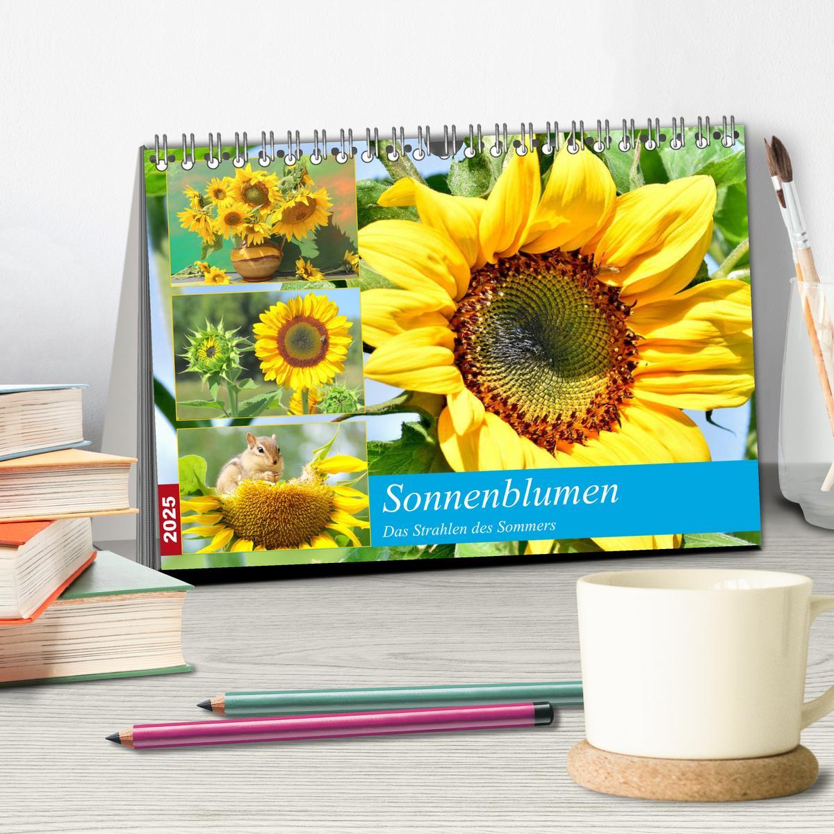 Bild: 9783435191826 | Sonnenblumen. Das Strahlen des Sommers (Tischkalender 2025 DIN A5...