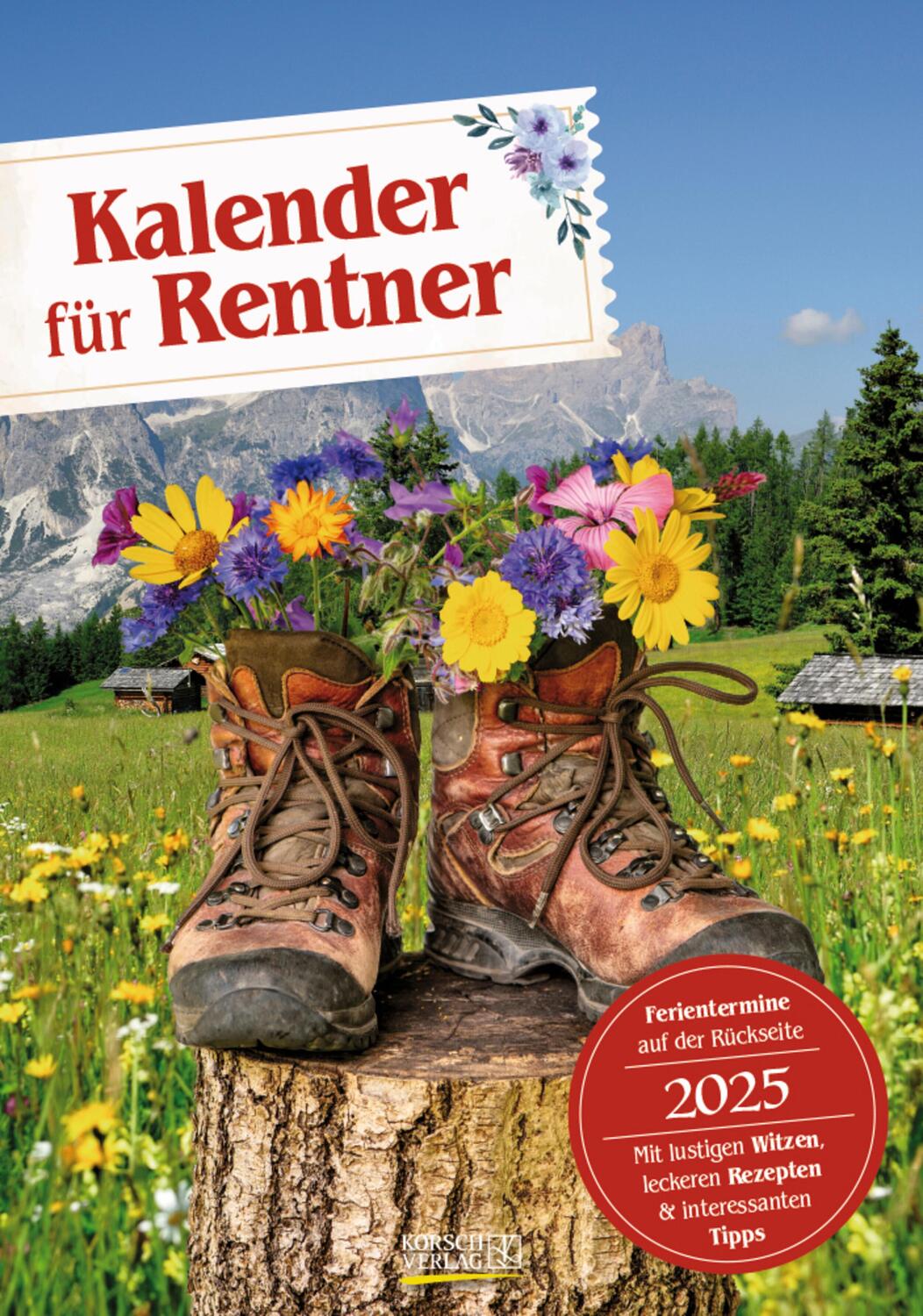 Cover: 9783731880080 | Kalender für Rentner 2025 | Verlag Korsch | Kalender | Spiralbindung