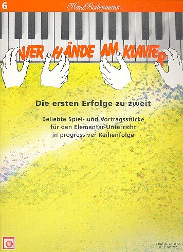 Cover: 9783309008656 | Vier Hände am Klavier. Bd.6 | Die ersten Erfolge zu Zweit | Bodenmann