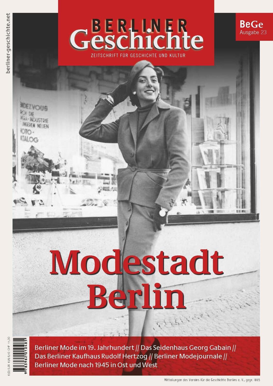 Cover: 9783962010485 | Berliner Geschichte - Zeitschrift für Geschichte und Kultur | V.
