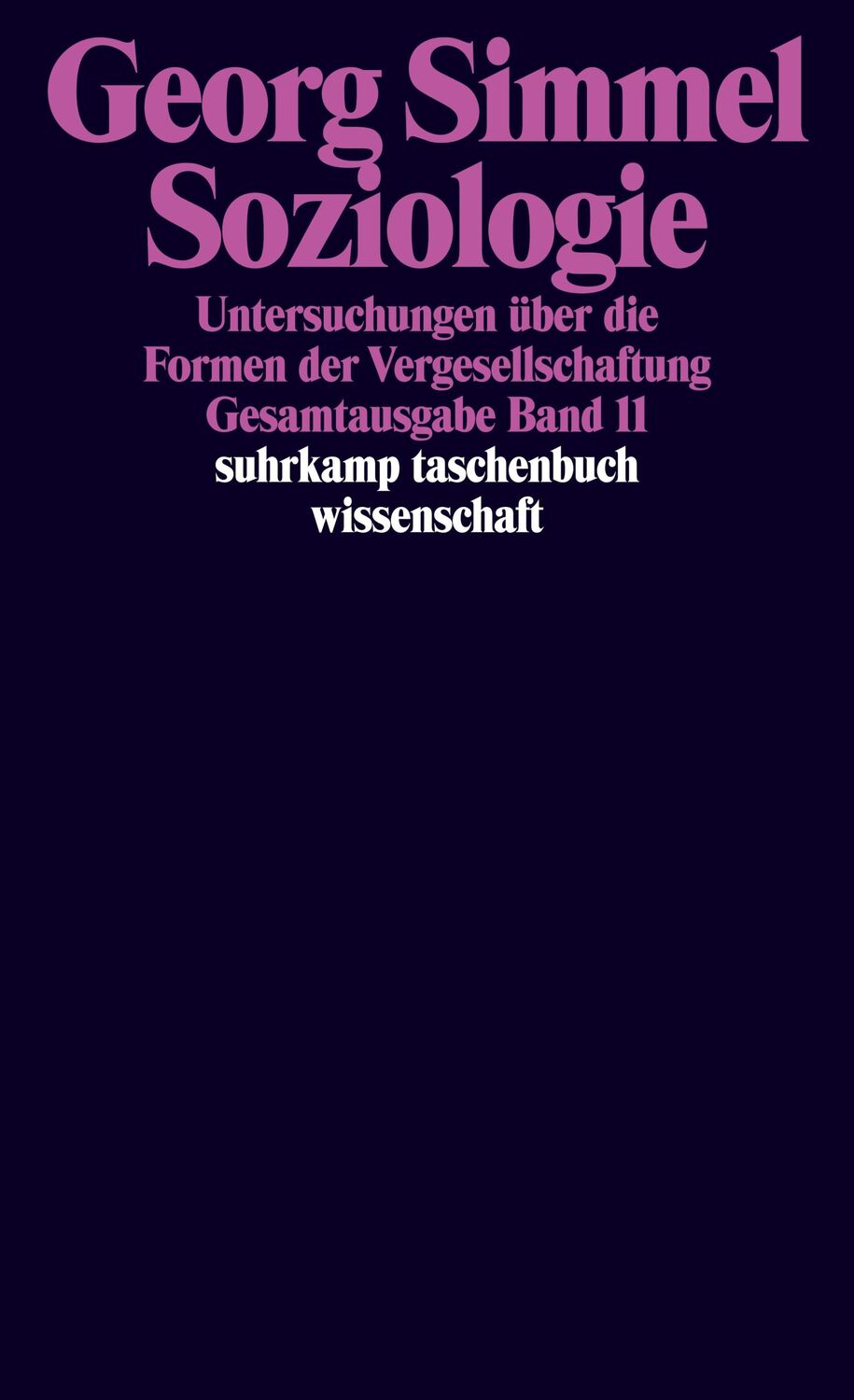 Cover: 9783518284117 | Soziologie - Untersuchungen über die Formen der Vergesellschaftung