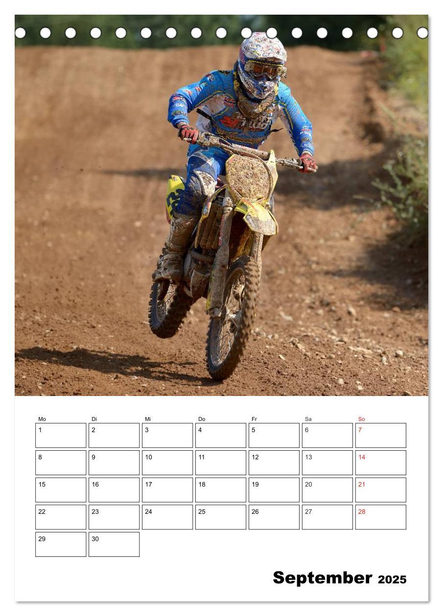 Bild: 9783457078488 | Motocross Terminplaner (Tischkalender 2025 DIN A5 hoch), CALVENDO...