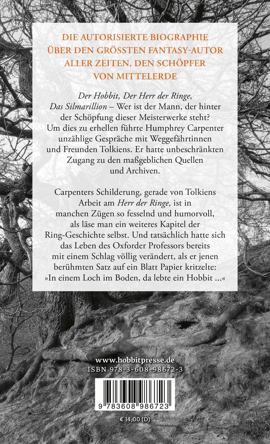 Rückseite: 9783608986723 | J.R.R. Tolkien | Eine Biographie | Humphrey Carpenter | Taschenbuch
