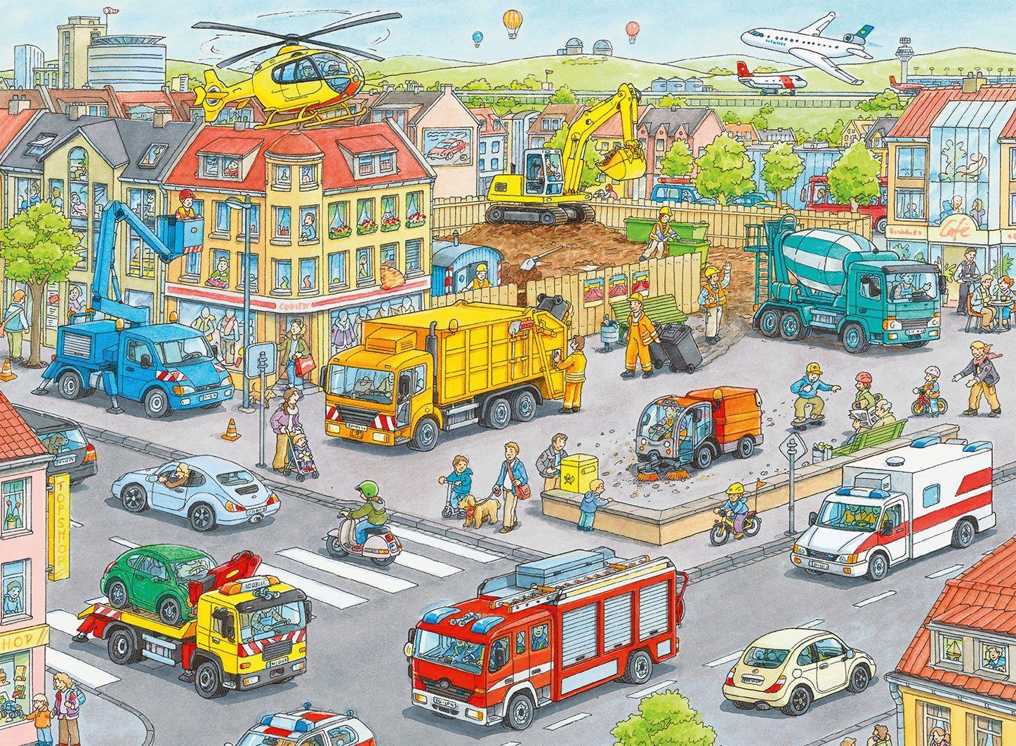 Bild: 4005556105588 | Fahrzeuge in der Stadt Puzzleteile: 100 | Spiel | 10558 | Deutsch