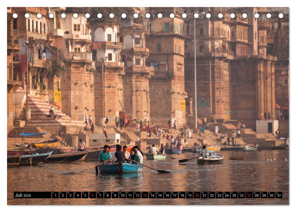 Bild: 9783435625710 | Indien - Varanasi (Tischkalender 2025 DIN A5 quer), CALVENDO...