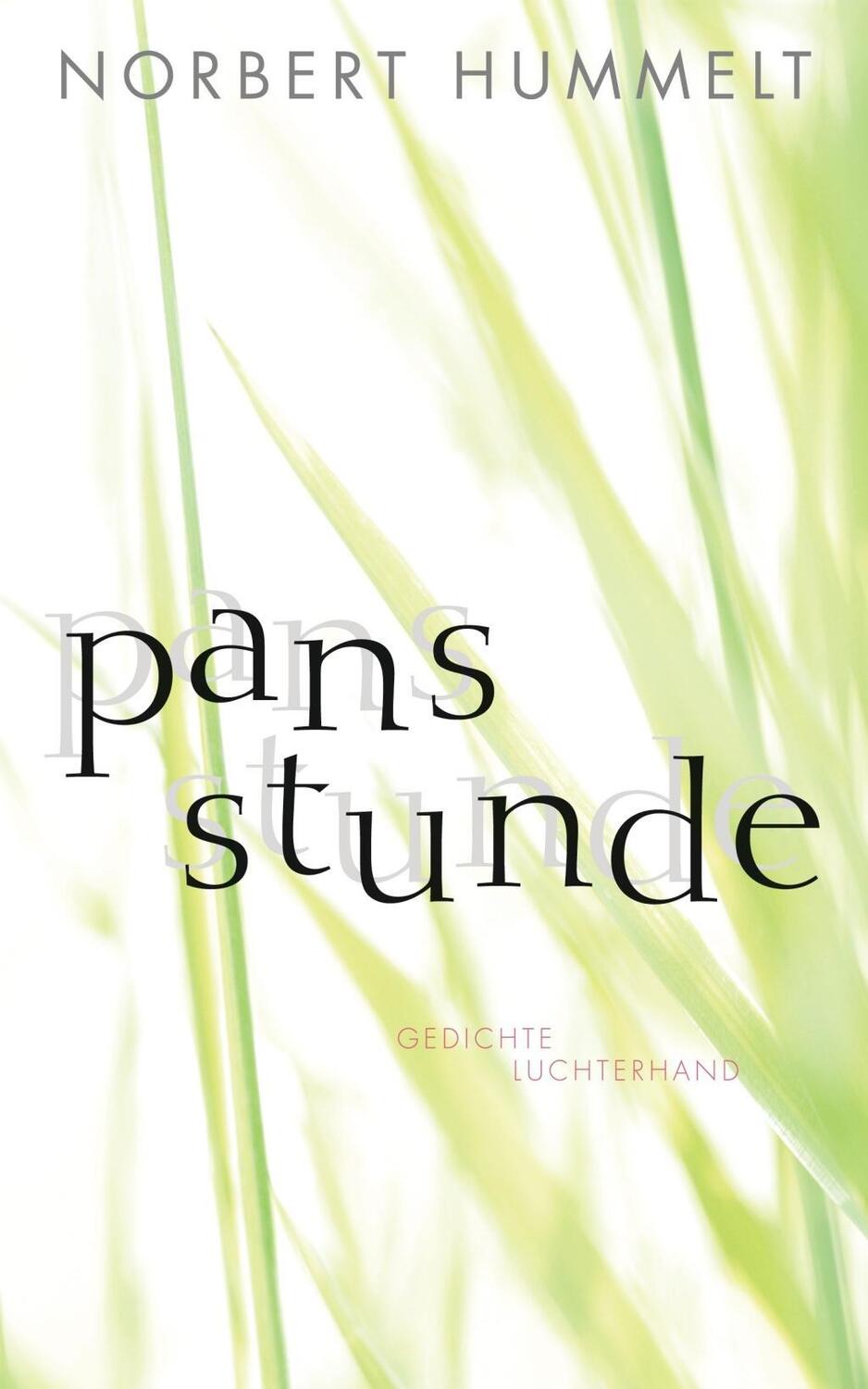 Cover: 9783630873695 | Pans Stunde | Gedichte | Norbert Hummelt | Buch | 96 S. | Deutsch