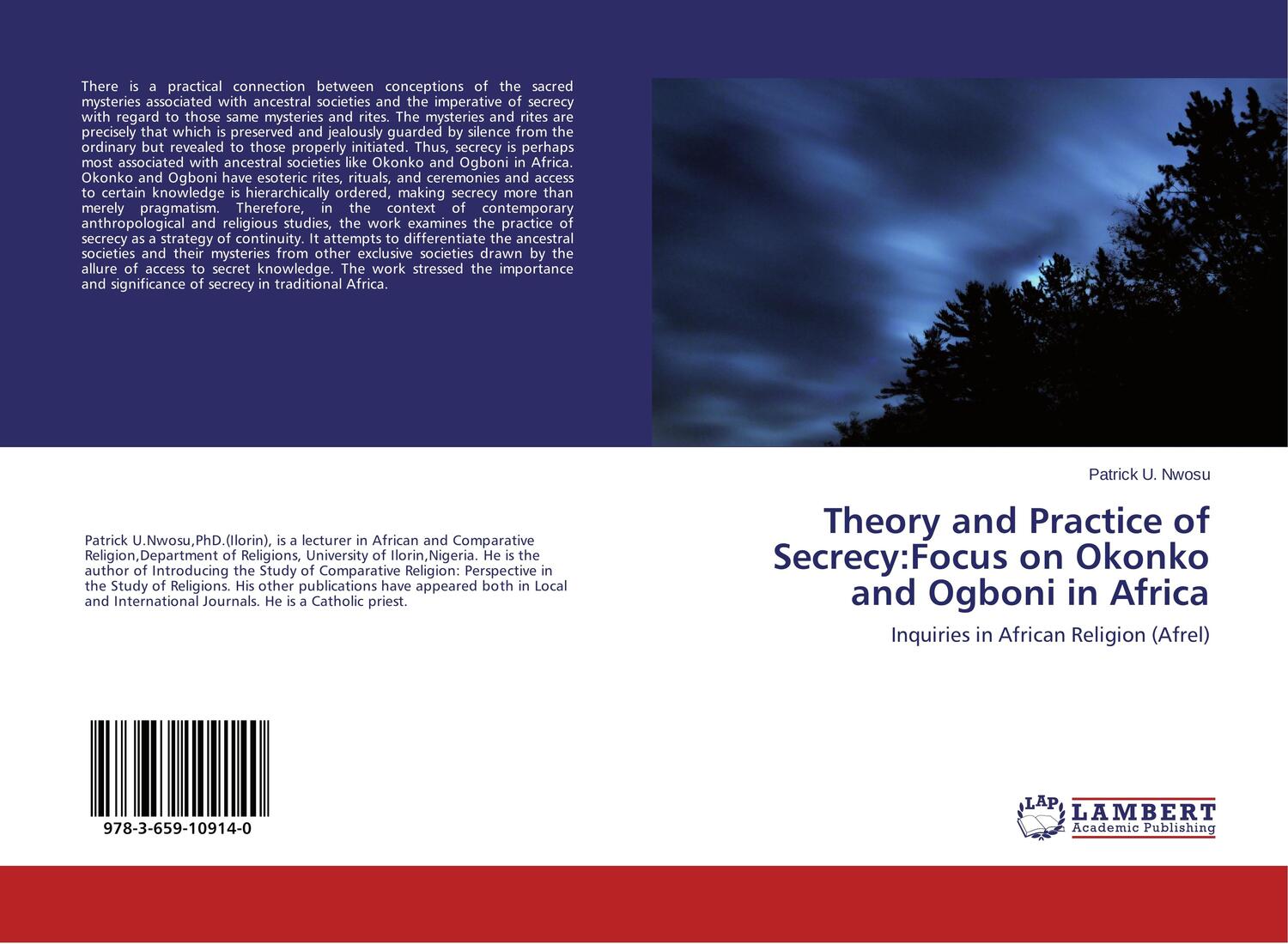 Cover: 9783659109140 | Theory and Practice of Secrecy:Focus on Okonko and Ogboni in Africa